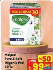 MOLPED PURE & SOFT HİJYENİK PED 30'LU GECE